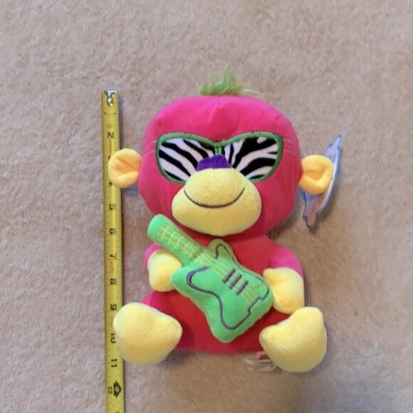 Vintage Kellytoy Pink Rockin’ Monkey Plush - Picture 9 of 9
